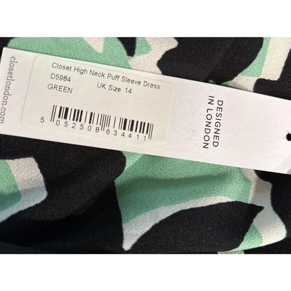 ModCloth Closet London 10 Floral Puff Sleeve Midi Dress NWT - Picture 8 of 9